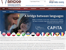 Tablet Screenshot of bridgeinterpreting.co.uk